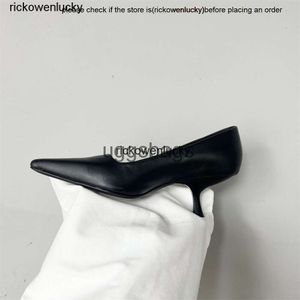 The Row Shoes Top Edition * ряд подлина кожаная кожа Kendou Тот же стиль каблуки с котенок неглу