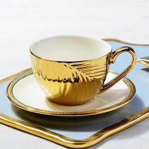 Cups Saucers Espresso Arab Coffee Cup Set Turkish Luxury Tableware Breakfast Bubble Tea Mug Porcelain Kaffeetasse And Saucer