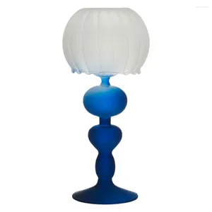 Świecane uchwyty świec lampka stołowa stylowy prosty prezent f dekoracja ślubna retro kreatywne szkło w kolorze