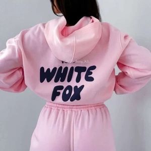 White Foxx Hoodie Designer Sportswear Set 2 Piece Set Womens Spring New Set Fashionable Sleeved Pullover Hooded Joggers Active 657 Off Whiteshoes Hoodiesuit