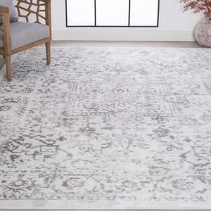 Carpets Traditional Oriental 5x7 Area Rugs For Living Room | Bedroom Rug Dining Indoor Entry Or Entryway Cream White