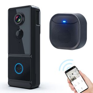 Türklingeln drahtlos intelligente Video -Türklingel -Kamera -Chime -Ringer Smart AI Human Detection 2.4g WiFi 2way Audio 1080p HD Nacht Vision Türklingeln