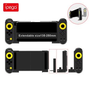 Gamepads Ipega 4 in 1 Gamepad 9167 Bluetooth Wireless Joystick PUBG Mobile Game Controller Connect Ohrhörer Ladegerät für Android iOS