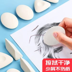 Eraser 10Pcs Highlight Pencil Eraser White Rubber Soft Erasers Student Drawing Sketch Art Supplies Stationery