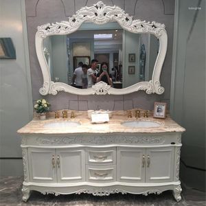 Decorative Plates Antique Solid Wood Bathroom Washbasin Wash Basin Cabinet Holding Combination Carved