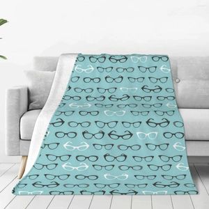 Blankets Cartoon Glasses Soft Fleece Throw Blanket Warm And Cozy For All Seasons Comfy Microfiber Couch Sofa Bed 40"x30"