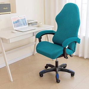 Chair Covers Gaming Cover Soft Elasticity Polar Fleece Armchair Slipcovers Computer Seat For Home Office Black