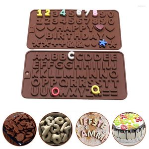 Baking Moulds Silicone Chocolate Mold 26 Letter Number Tools Non-stick Cake Jelly And Candy 3D DIY