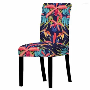 Chair Covers Elastic Vintage Colorful Floral Dining Cover Room Decor Kitchen Stools Seat Living Accessories