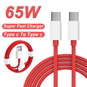 65W WARP Charger Cable 6.5A Typ C till typ C -kabel USB PD USBC för OnePlus 8T One Plus 8T WARP -laddning för OnePlus8T