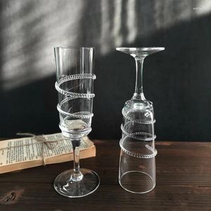 Şarap bardak Avrupa retro kristal cam şampanya goblet yaratıcı el yapımı elmas sarılı ipek ev kırmızı fincan