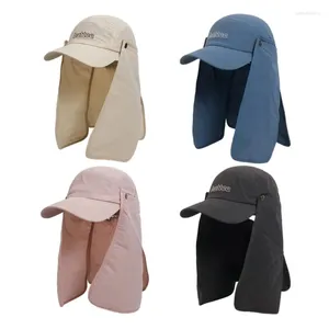 Ball Caps Outdoor Sport Hat Letni kemping z szalą Słońce Unisex