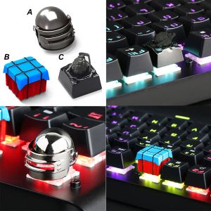 Tillbehör Besegad Personlighet Tema Mekanisk metallnyckel Cap KeyCap för PUBG -spel Dator Cherry MX Mekaniska tangentbord Tillbehör