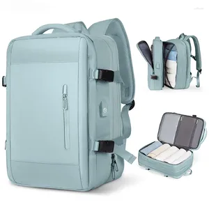 Sırt çantası erkekleri büyük kapasiteli genişletilebilir usb şarj unisex kadınlar dizüstü bilgisayar su geçirmez iş seyahati geri paketi bagaj çantası mochila