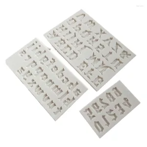 Stampi da forno zucchero 3pcs/set capitale/lettera/numero silicone stampo per la torta di decorazione di torta di decorazione cioccolato gumpaste e913