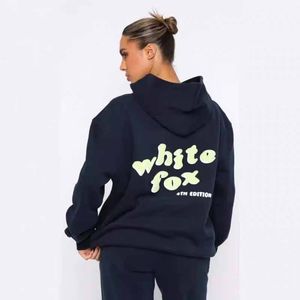 Women White Foxx Tracksuits Designer Hoodies Set zwei 2 -teilige Set Foxs FODE SPORTSOUT SPORTY LANGE SEEVES Pullover Houlded Street Sportwear Sweatshirts
