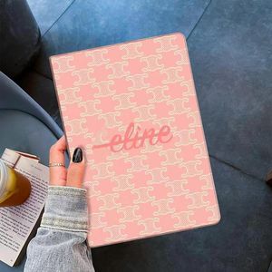 Hochwertiger Pink Fashion Designer Tablet PC-Hüllen für iPad Pro11 iPad10.9 iPad10.2 10.5 Größe Air123 iPad5 6 7 8 9 10 Mini4-5-6 TPU Lederdruck Buchstaben