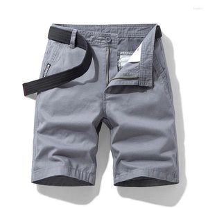 Shorts masculinos 2024 roupas de trabalho cinto de verão cinto de algodão calças médias ao ar livre