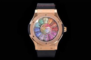 2024New Mens Dimensione dell'orologio 45 mm*13,45 mm Specchio a specchio in cristallo a zaffiro Memoria 72 ore Cinta impermeabile in gomma naturale Profondità impermeabile 50 metri Custodia in acciaio raffinato