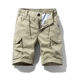 2023 Summer Mens Work Shorts Casual Large Multi Pocket Split Mid pants