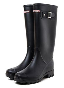 Свадебные Shoenew Women Matte Rainboots Fashion Comehight Rain Boots Водонепроницаемые ботинки Rainboots Водные туфли Rainshoes высокие 38 см Wed4566390