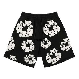 Mens Shorts Designer Floral Graphic Harajuku Oversized denim Shorts tears Woman Casual Print Streetwear Short Pants