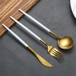 Forks Spuoons Kit Western Ballware Steak TableWware Supplies de cozinha em aço inoxidável