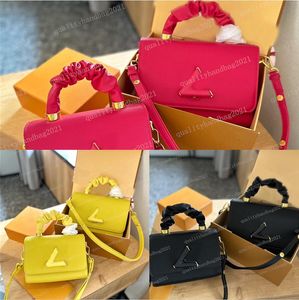Spring/Summer Candy Color Designer Twist Lock Chain Bag TWIST Handbag Women's Box Bag Fashion Shoulder Bag Crossbody Bag LR