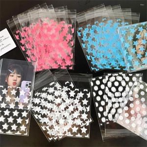 Gift Wrap 50pcs Transparent PE Star Jewelry Self-adhesive Bag Candy Card Holder Po Animation Peripheral Storage