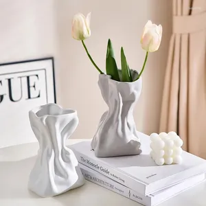 Wazony mini wazon do suszonych kwiatów streszczenie pojemniki na rośliny dekoracyjne luksusowe ozdoby stołowe