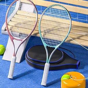 Single Rebound Aluminium -Legierung Tennisschläger für Erwachsene Trainingsgerät Sport Jugendspiele im Freien für Anfänger hohe Qualität 240401