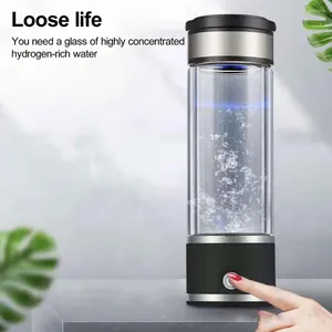 Wine Glasses Ionized Water Bottle Hydrogen Portable Generator For Home Office Travel 420ml Healthy Ionizer