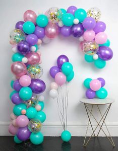 Balony jednorożca łuk zestaw Garland Shower Soft Party Unicorn Dekoracje urodzinowe dla dziewcząt Pink and Rainbow Party Materiały 240328
