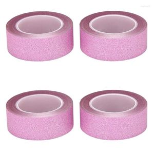 Gift Wrap 4 Pcs 10M Glitter Washi Tape Stick Self Adhesive Decorative Decora Craft DIY Paper Pink