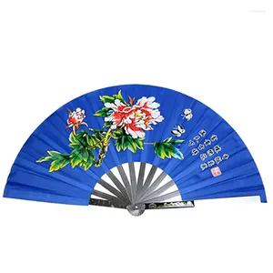 Dekorativa figurer Kinesiska fan Tai Chi Martial Arts Dragon Phoenix Portable Stainless Steel Handheld Folding Summer Fans Art Dance