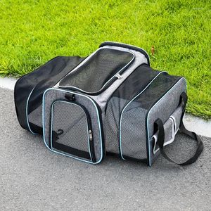 Cat Carriers Pet Pet Pertable Carrier Airline утвержденная сумочка складной мягкая клетка надувная надувная пакетная сумка для дышащей собаки B B