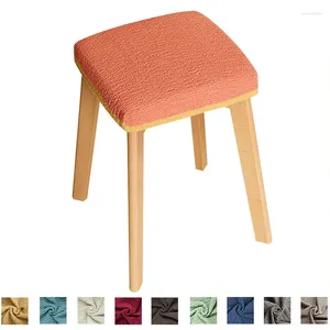 Camas de cadeira Sala de jantar Protetor quadrado Protetor Removível Tampa de assento elástica cor sólida colorida slipcover spandex