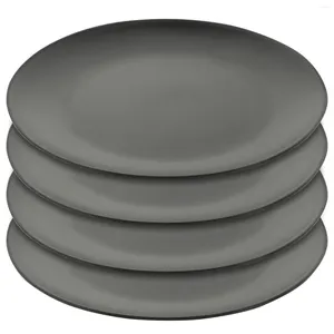 Set di stoviglie da 4 pezzi Melamina nera Piatto rotondo piatto di piatto di plastica piatti da cucina insalata di stoviglie