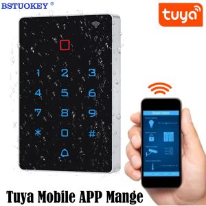 Keypads Tuya App Wifi Access Control Keypad 125khz 13.6Mhz RFID Card Access Controller wiegand 26 2000 User IP67 Waterproof