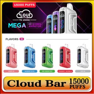 오리지널 클라우드 바 Raz Geer Puff Bar 15000 퍼프 VAPER 15K 일회용 전자 담배 일회용 20ml 전자 액체 일회용 650mah e-liquids 전원