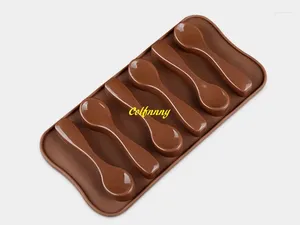 Baking Moulds 500pcs/lot Fast DIY Silicone Spoon Shape Chocolate Mold Jelly Ice Cake Mould Decoration