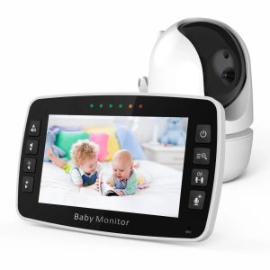 Monitore 2023 Nachrichten 4.3 Zoll IPS Bildschirm Wireless PTZ -Intercom Babyphone Temperaturanzeige Nanny Cam Langstreckenbaby Sitterkamera