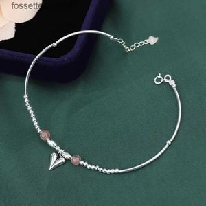 Ankiety romantyczna projektantka mody Women Symbol Wisiant Anklet Real 925 Srebrny kostka L46