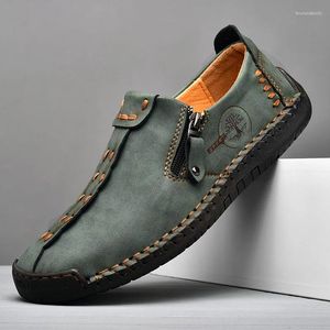 Casual skor män handgjorda utomhus platt bekväm körning mode läder loafers mockasins sneakers