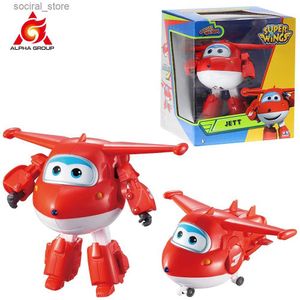 Action Toy Figures Super Wings 5 pollici trasformando Jett Tino dal robot a deformazione dell'aereo anime Figure Action Figure Kid Toys Regalo di compleanno L240402