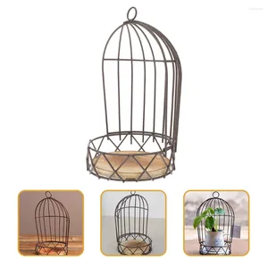 Candle Holders Votive Holder Bird Flowerpot Wall-mounted Stand Decorative Rack Tabletop Tealight Birdcage Candleholder Planter Succulents