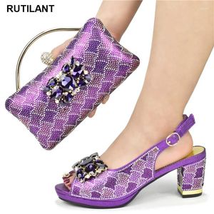 Dress Shoes Ladies Matching And Bag Set In Heels Italian With Nigerian Party For Women