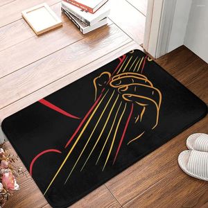 Mattor som spelar gitarrist Musik Life Funny Present Guitar Non-Slip Doormat Carpet Bath Kitchen Mat Outdoor Home Decorative