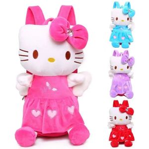 Оптовый день медведь такого же KT Pink Blue Kitty милая плюшевая кукла 3D рюкзак рюкзак