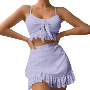 Menas de banho feminina Ladies Summer Split Swimsuit Hip Skirt Fashion Three Piece Comércio Exterior Biquíni Cover